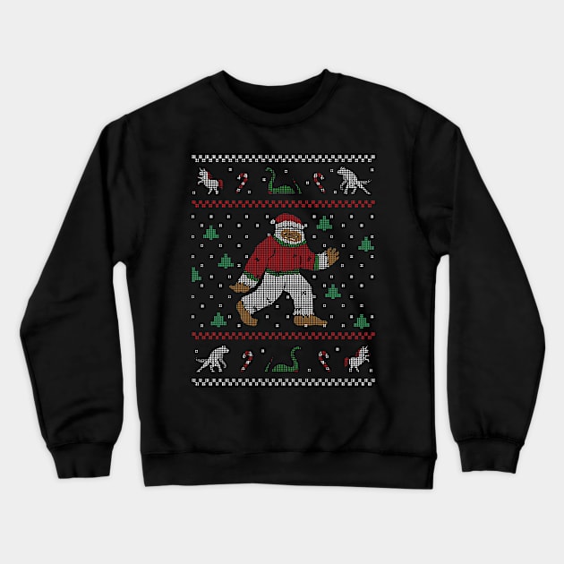 Funny Bigfoot Ugly Christmas Sweater Sasquatch Crewneck Sweatshirt by SLAG_Creative